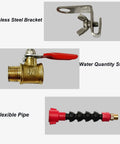 Image of components for Top Notch Industrial Dust Control Water Sprayer Kit For Tile Cutting Machines With Slick Mist Nozzle.