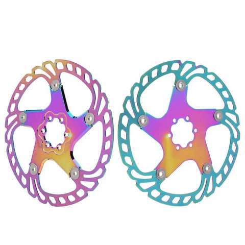 High End Mountain Bike Brake Discs And Rotor Pads 203mm Five Bolt Mount colorful design for slick braking performance.