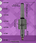 MT3 Shank Rotary Broach Set with 7 Piece HSS Square Punches and dimensions for metalworking and automotive projects