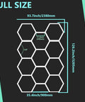 Diagram of DIY Hexagon LED Garage Light Kit For Workshop And Gym Detail Shop With Customizable Hexagonal Grid System 11 Grid Layout
