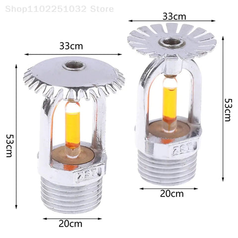 Heavy Duty Hidden Pendent Fire Sprinkler Head With Automatic Fifty Seven Degree Activation for ceiling setup, metal casing and glass element.