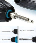 Close-up of the Drop Dead Easy Lithium Ion Cordless Hammer Drill And Impact Driver Workhorse Kit showing the drill bit attachment.