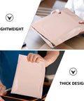 Khaki Poly Mailer Bags 100 Pack For Clothes And Cosmetics Easy Seal Tough Durable Poly Mailing Envelopes Lightweight And Portable Shipping Bags For Small Business Packaging shown in use highlighting lightweight and thick design.