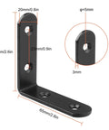 30 Pack Tough As Nails L Brackets Corner Braces For Wood 2.5 Inch Matte Black Cast Iron right angle connector with measurements