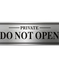 Heavy Duty Do Not Open Sign For Doors Stainless Steel Metal Self Adhesive 9 By 3 Inch Waterproof UV Resistant Heat Resistant Durable Easy Peel And Stick For Office Home Garage