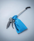 Heavy Duty Pneumatic Blower Vacuum Handles Shop Dust And Metal Shavings Like A Champ includes blue debris bag and ergonomic grip.