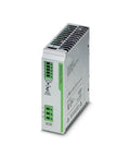 Built Tough Industrial Power Supply Featuring Modular AC DC Converter For Smooth Automation And Energy Management With Heavy Duty Engineering And Wide Operating Temp For Rough Service And Zero Hassle Installation, angled showing connections.