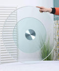 Double Layer Quiet Bearing Lazy Susan Turntable With Tempered Glass Edge for Smooth Rotating 35 Inch Serving Plate