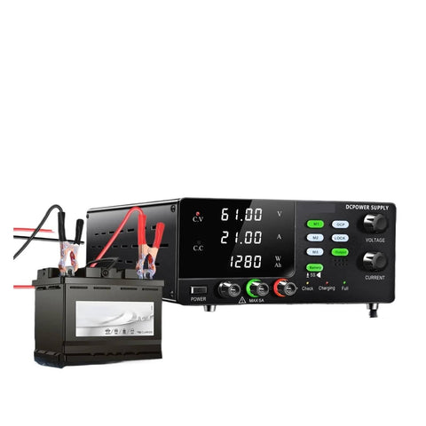 Adjustable Lab DC Power Supply Switching Regulator Dual Output 30V 20A And 15V 60A 900W 220V Input with battery clamps