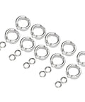 Set Of 10 Metal Bird Foot Rings With Easy Clip Openers For Small To Large Birds, Must-Have Fly Training And Identification Bands