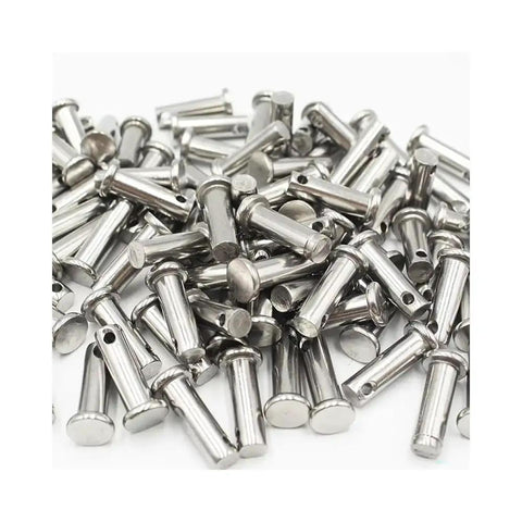 Stainless Steel M10 Clevis Dowel Pin Kit With Flat Head Through Hole, 304 Grade For High-Frequency Assemblies, Wide Length Range From 20mm To 80mm, Built For Quick, Precise Hinged Connections And Reliable Positioning. assorted 304 stainless M10 clevis dowel pins with flat heads and through holes