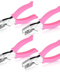 Four Piece 0.25 Inch Hole Punch Set With Circle Heart Star Triangle Shapes Soft Handles For Crafts Scrapbooking Binders