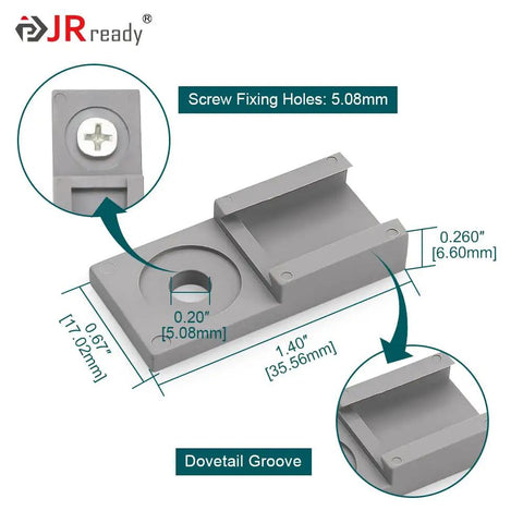 Deutsch Circular Connector Mounting Clips Kit, 20 Pieces, Beefy Mounting Clips details with dimensions shown