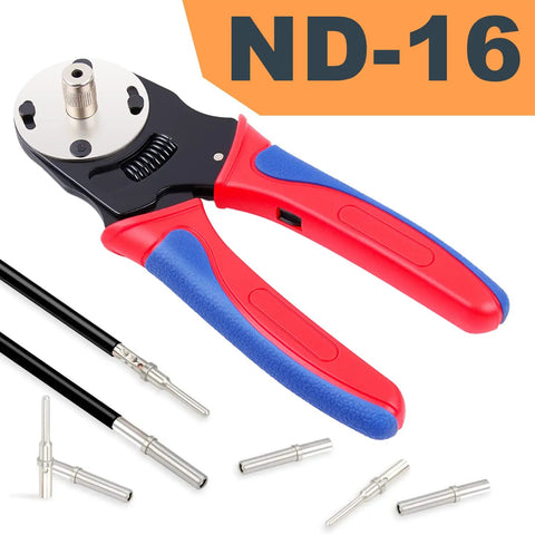 Deutsch Connector Crimp Tool For 14 To 18 AWG Closed Barrel Pins, 4 Indent, 8 Impression, 4 Way Crimper with pins