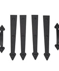 Decorative Magnetic Garage Door Hardware Kit With Faux Hinges And Classic Handles In Black Finish For Instant Curb Appeal