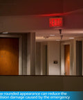 LED Emergency Exit Sign With Battery Backup Double Face Hardwired Red Exit Lights For Business Indoor Use UL 924 Approved