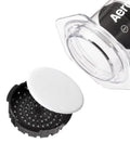 Premium White Paper Micro Filters Biodegradable Coffee Insert Chlorine Free Brew Accessory in black holder with strainer disc.