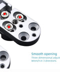 Close-up of 40Kg Adjustable Wood Door Hidden Hinges With 180 Degree Open Capability Silent Soft Close Hydraulic Buffer