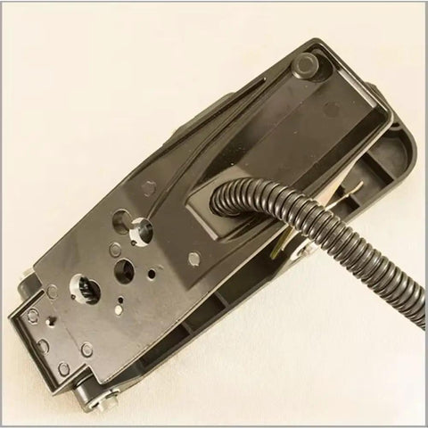 Plug Straight In Hall Effect Accelerator Throttle Pedal With Zero To Five Volt Analog Output For Electric Cars And Golf Carts Delivers Dead Smooth Throttle Response All Week Long, top view showcasing detailed connection and design.