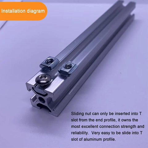All In One M5 Hardware Kit For 2020 2040 8020 Aluminum Extrusion Profiles with M5 sliding nut installation on frame