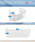 Upgraded Lifetime Appliance Door Shelf Rack Replacement For Refrigerator 240363702 AP2116106 dimensions shown