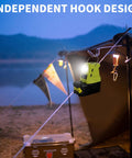 Portable LED Lantern For Ryobi 18V Batteries 450 Lumen Work Light with independent hook design at campsite