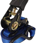 Heavy Duty 6 Pack Ratchet Straps Tie Down Haulers 1 Inch X 12 Foot With S Hooks For Cargo On Trucks Kayaks And Boats, close-up of a ratchet mechanism.