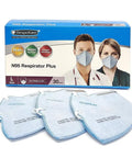 NIOSH N95 Respirator Plus Large Pack Of 30 Masks For A Comfy, Secure Fit, High Barrier Fluid Resistance, ASTM F1862 Approved