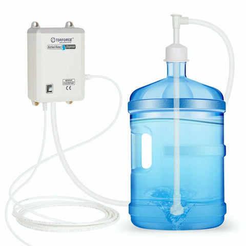 5 Gallon Bottle Water Dispenser Pump System For Home And Office Use, connected to 5 gallon jug, ideal for fridge or ice maker setups