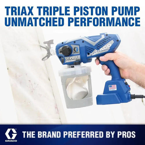 Professional Corded Airless Paint Sprayer With Triax Triple Piston Pump And Smart Control Dial, compact design for precise painting.