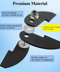 8 X 2 And A Quarter Inch Beefy Heavy Duty BBQ Smoker Hinge Kit showing premium material, locknut, bolt, nut and washer features.