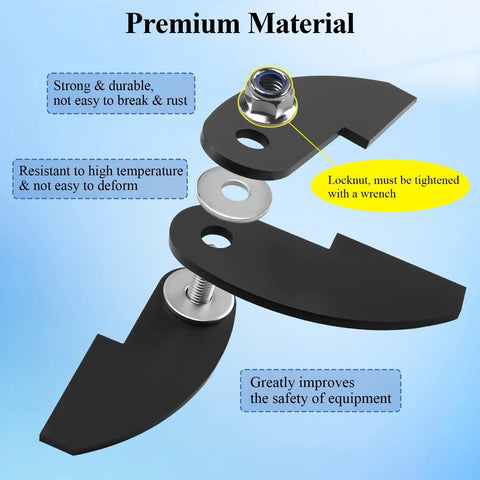 8 X 2 And A Quarter Inch Beefy Heavy Duty BBQ Smoker Hinge Kit showing premium material, locknut, bolt, nut and washer features.