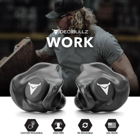 Custom Molded Earplugs With 31 DB NRR For Shooting Travel Swimming Work And Concerts Comfortable Hearing Protection Built For All Day Wear No Slip Fit In Any Weather Black