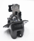 Car Rear Tail Gate Latch for Renault Koleos, black plastic and metal, compact design for easy installation.