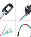 Outboard Tilt Trim Switch Replacement Remote Control For Marine Outboards Compatible With 87-16991A1 87-18286A43, switch and wiring