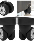 A88 Multi Hole Wheel Replacement Set for Small Black Trolley Suitcases Universal Caster Wheels, PP PET, 2 Wheels 14 Screws