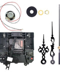 Quartz Clock Movement Mechanism With Hands Long Shaft Style D for DIY Clock Repair and Replacement showing components