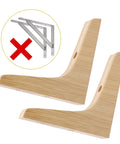Solid Wood Shelf Brackets Set Of Two L Shape Corner Supports With Mounting Screws For Easy Install In Kitchen Bedroom Living Room And Pantry, 3.74 By 3.74 By 0.79 Inches, Smooth Rounded Edges