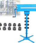 Heavy Duty Sheet Metal Bead Roller Machine With 6 Die Sets Rotary Beading Bender For 1.2 mm 18 Gauge Steel 457 mm Throat Depth