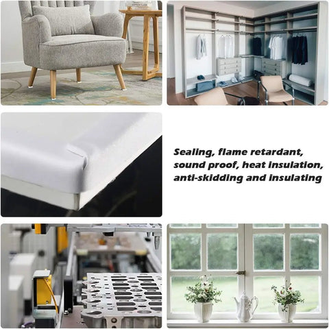 White Weather Seal Tape, Badass High Density Foam, Self Stick Adhesive Backing, 1/2 Inch By 1/2 Inch By 16 5 Ft Roll, cuts through gaps.