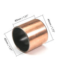 Heavy Duty Sleeve Bearing Oilless Bushing Plain Bearing With 40mm Bore 44mm Outer Diameter And 40mm Length Carbon Steel Bronze Core side view showing dimensions