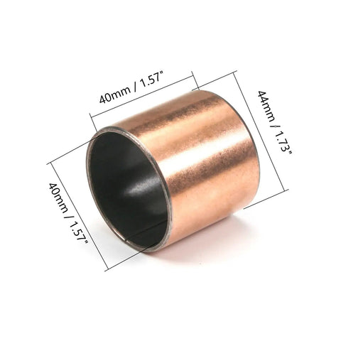 Heavy Duty Sleeve Bearing Oilless Bushing Plain Bearing With 40mm Bore 44mm Outer Diameter And 40mm Length Carbon Steel Bronze Core side view showing dimensions