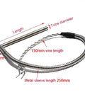 Top Shelf Two Pack L Shape Cartridge Heater Right Angle Industrial Heating Element Rock Solid Build Steady 500 Watt Electric Rod For Precision Mold Work 220 Volt Smooth Operator with 250mm metal sleeve.