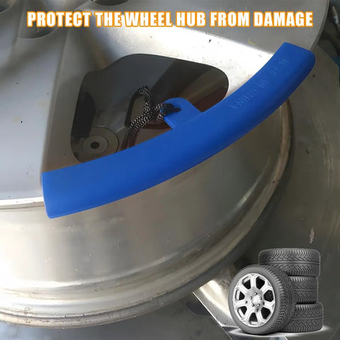 Universal 5 Piece Car Tire Mounting Guards Wheel Rim Edge Protectors Anti Scratch Dings Kit For Trucks Suvs Sedans, blue protective cover on wheel rim