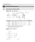 CHUNYE Sigma-7 SGM7J-01A7C6E servo motor external dimensions diagram, 100W, without gears