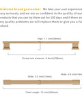 Diagram of 10 Pack 9 Inch Champagne Bronze Cabinet Handles Brushed Brass Kitchen Cabinet Pulls For Cupboards And Drawers 228mm Hole Centers showcasing dimensions.