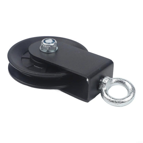 Heavy Duty Pulley Cable System For Home Gym With 360 Degree Rotation Quiet Bearings Lifting Pulley Block shown close-up