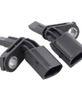 Close-up of front and rear ABS wheel speed sensors set, compatible for Audi TT 2008-2015 and Porsche Carrera GT, VW models 2004-2014