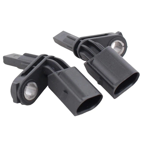 Close-up of front and rear ABS wheel speed sensors set, compatible for Audi TT 2008-2015 and Porsche Carrera GT, VW models 2004-2014