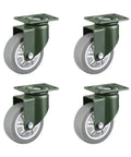 Mavvilo Heavy-Duty 3-Inch Swivel Caster Wheels for Furniture & Industrial Use Durable Steel Plate Bracket locking casters set.